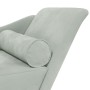 Tagesbettsofa mit hellgrauen Samtkissen von , Tagesbetten - Ref: Foro24-4007588, Preis: 125,77 €, Rabatt: %