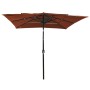 3-tier parasol with terracotta aluminum pole 2.5x2.5m by vidaXL, Umbrellas - Ref: Foro24-313841, Price: 73,64 €, Discount: %