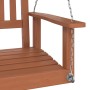 Garden swing chair with brown fir wood and metal chains by , Garden rockers - Ref: Foro24-4008975, Price: 98,24 €, Discount: %