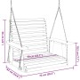 Garden swing chair with black fir wood and metal chains. by , Garden rockers - Ref: Foro24-4008980, Price: 104,82 €, Discount: %