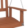 Garden swing bench with brown fir wood and metal chains. by , Garden rockers - Ref: Foro24-4008977, Price: 126,19 €, Discount: %