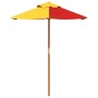 Garden umbrella for children with wooden pole Ø120x140 cm by , Umbrellas - Ref: Foro24-4008989, Price: 30,25 €, Discount: %