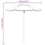 Garden umbrella for children with wooden pole Ø120x140 cm by , Umbrellas - Ref: Foro24-4008989, Price: 30,25 €, Discount: %