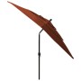 3-tier parasol with terracotta aluminum pole 2.5x2.5m by vidaXL, Umbrellas - Ref: Foro24-313841, Price: 73,64 €, Discount: %