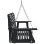 Garden swing bench with brown fir wood and metal chains. by , Garden rockers - Ref: Foro24-4008982, Price: 151,27 €, Discount: %