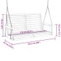 Garden swing bench with brown fir wood and metal chains. by , Garden rockers - Ref: Foro24-4008982, Price: 151,27 €, Discount: %