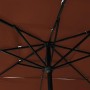 3-tier parasol with terracotta aluminum pole 2.5x2.5m by vidaXL, Umbrellas - Ref: Foro24-313841, Price: 73,64 €, Discount: %