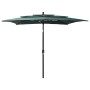 3-tier parasol with green aluminum pole 2.5x2.5 m by vidaXL, Umbrellas - Ref: Foro24-313837, Price: 74,09 €, Discount: %