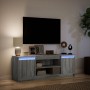 Mueble de TV LED madera ingeniería gris Sonoma 139,5x34x50 cm de , Muebles TV - Ref: Foro24-852199, Precio: 102,16 €, Descuen...