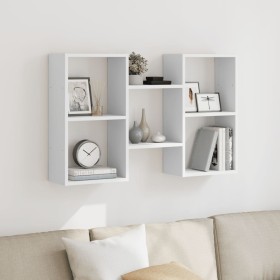 Engineered wood white wall shelf 96x18x60 cm by , Shelves and shelves - Ref: Foro24-853227, Price: 40,32 €, Discount: %