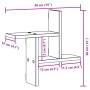 Wandregale 2 Stück aus schwarzer Ingenieurholz 38x12x38 cm von , Regale und Regale - Ref: Foro24-853246, Preis: 23,33 €, Raba...