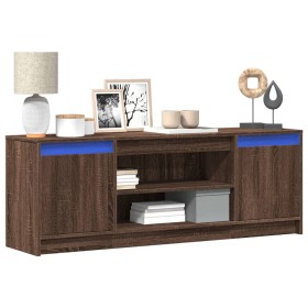 LED TV stand in brown oak engineered wood 139.5x34x50 cm by , TV Furniture - Ref: Foro24-852200, Price: 102,16 €, Discount: %