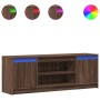 Mueble de TV LED madera ingeniería marrón roble 139,5x34x50 cm de , Muebles TV - Ref: Foro24-852200, Precio: 102,16 €, Descue...