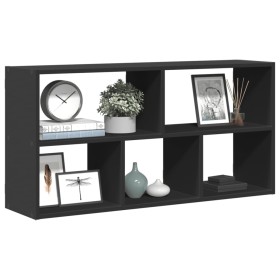 Engineered wood black wall shelf 100x25x50 cm by , Shelves and shelves - Ref: Foro24-853273, Price: 47,50 €, Discount: %