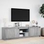 TV stand with LED in gray Sonoma engineered wood 180x34x50 cm by , TV Furniture - Ref: Foro24-3307917, Price: 152,54 €, Disco...