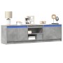 LED TV stand in gray concrete engineered wood 180x34x50 cm by , TV Furniture - Ref: Foro24-3307915, Price: 147,32 €, Discount: %