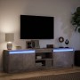 LED TV stand in gray concrete engineered wood 180x34x50 cm by , TV Furniture - Ref: Foro24-3307915, Price: 147,32 €, Discount: %