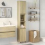 Armario de baño madera contrachapada roble Sonoma 30x30x190 cm de , Muebles de baño - Ref: Foro24-849667, Precio: 87,59 €, De...