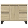 Engineered wood bathroom furniture in Sonoma oak, 80x33x60 cm. by , Bathroom furniture - Ref: Foro24-849684, Price: 89,76 €, ...