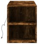 Wall-mounted TV unit with LED lights, smoked oak, 135x31x39.5 cm by , TV Furniture - Ref: Foro24-852387, Price: 92,98 €, Disc...