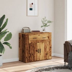 Engineered wood aged wood sideboard 80x33x70 cm by , Sideboards - Ref: Foro24-857075, Price: 85,99 €, Discount: %