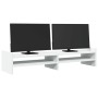 Soporte de monitor madera maciza de pino blanco 100x27x20 cm de , Bases y elevadores para ordenadores - Ref: Foro24-854787, P...