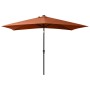 Umbrella with LED and terracotta steel pole 2x3 m by vidaXL, Umbrellas - Ref: Foro24-313791, Price: 67,02 €, Discount: %