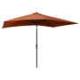 Umbrella with LED and terracotta steel pole 2x3 m by vidaXL, Umbrellas - Ref: Foro24-313791, Price: 67,02 €, Discount: %