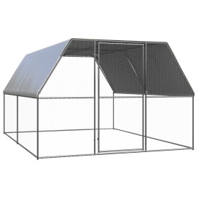 Galvanized steel chicken coop cage 3x4x2 m by , Cages and habitats for small animals - Ref: Foro24-3278818, Price: 291,99 €, ...