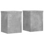 Plant stands 2 units gray wood concrete 15x15x20 cm by , Pot stands - Ref: Foro24-852891, Price: 26,60 €, Discount: %