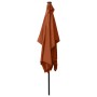 Umbrella with LED and terracotta steel pole 2x3 m by vidaXL, Umbrellas - Ref: Foro24-313791, Price: 67,02 €, Discount: %