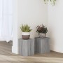 Soportes de plantas 2 uds madera gris Sonoma 15x15x20 cm de , Soportes para macetas - Ref: Foro24-852893, Precio: 27,99 €, De...