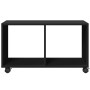 Armario con ruedas madera ingeniería negro 72x33x42,5 cm de , Mesas auxiliares - Ref: Foro24-853138, Precio: 42,04 €, Descuen...