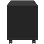 Engineered wood black wheeled cabinet 72x33x42.5 cm by , Side tables - Ref: Foro24-853138, Price: 42,04 €, Discount: %