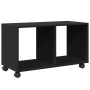 Engineered wood black wheeled cabinet 72x33x42.5 cm by , Side tables - Ref: Foro24-853138, Price: 42,04 €, Discount: %