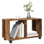 Armario con ruedas madera ingeniería envejecida 72x33x42,5 cm de , Mesas auxiliares - Ref: Foro24-853144, Precio: 41,01 €, De...