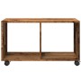 Armario con ruedas madera ingeniería envejecida 72x33x42,5 cm de , Mesas auxiliares - Ref: Foro24-853144, Precio: 41,01 €, De...