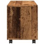 Armario con ruedas madera ingeniería envejecida 72x33x42,5 cm de , Mesas auxiliares - Ref: Foro24-853144, Precio: 41,01 €, De...