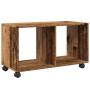 Armario con ruedas madera ingeniería envejecida 72x33x42,5 cm de , Mesas auxiliares - Ref: Foro24-853144, Precio: 41,01 €, De...