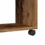 Armario con ruedas madera ingeniería envejecida 72x33x42,5 cm de , Mesas auxiliares - Ref: Foro24-853144, Precio: 41,01 €, De...