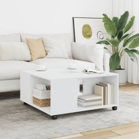 White engineered wood coffee table 80x80x40 cm by , Coffee table - Ref: Foro24-853173, Price: 82,35 €, Discount: %