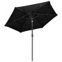 3-level black umbrella with 2.5m aluminum pole by vidaXL, Umbrellas - Ref: Foro24-313866, Price: 56,99 €, Discount: %