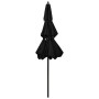 3-level black umbrella with 2.5m aluminum pole by vidaXL, Umbrellas - Ref: Foro24-313866, Price: 56,99 €, Discount: %