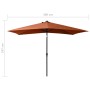 Umbrella with LED and terracotta steel pole 2x3 m by vidaXL, Umbrellas - Ref: Foro24-313791, Price: 67,02 €, Discount: %