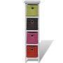 Storage shelf with colorful paulownia wood baskets by vidaXL, Lockers and storage cabinets - Ref: Foro24-241540, Price: 81,60...