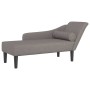 Chaiselongue-Sofa mit Kissen aus grauem Taupe-Stoff. von , Tagesbetten - Ref: Foro24-4007601, Preis: 125,86 €, Rabatt: %