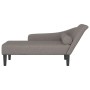 Chaiselongue-Sofa mit Kissen aus grauem Taupe-Stoff. von , Tagesbetten - Ref: Foro24-4007601, Preis: 125,86 €, Rabatt: %