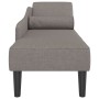 Chaiselongue-Sofa mit Kissen aus grauem Taupe-Stoff. von , Tagesbetten - Ref: Foro24-4007601, Preis: 125,86 €, Rabatt: %