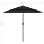 3-level black umbrella with 2.5m aluminum pole by vidaXL, Umbrellas - Ref: Foro24-313866, Price: 56,99 €, Discount: %