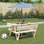 Garden umbrella for children with wooden pole Ø120x140 cm by , Umbrellas - Ref: Foro24-4008990, Price: 31,99 €, Discount: %